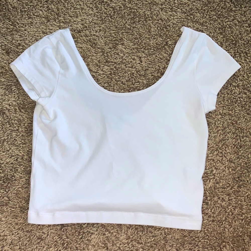 White crop top from Charlotte Russe